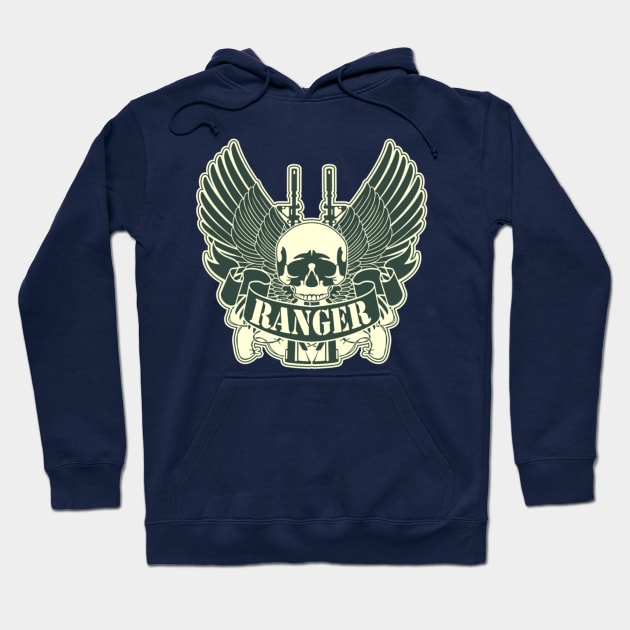 army ranger skull Hoodie by Quy Sinoda